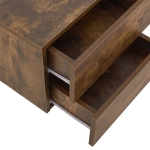 WISZĄCA SZAFKA NOCNA 2 SZUFLADY 40x29x30 CM DREWNOPODOBNA RUSTYKALNA