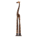FIGURKA ŻYRAFY DREWNIANA 120 CM DEKORACJA W STYLU AFRYKAŃSKIM GHANA
