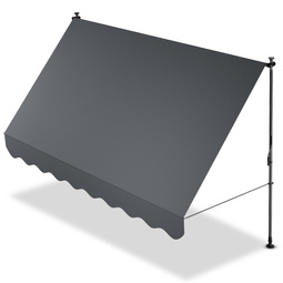 MARKIZA 300x120 CM ROZPOROWA BALKONOWA TELESKOPOWA TARASOWA ROLETA ANTRACYT