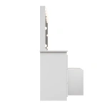 TOALETKA KOSMETYCZNA LILIA Z LED, LUSTREM I 7 SZUFLADAMI BIAŁA + PUFA MELLY