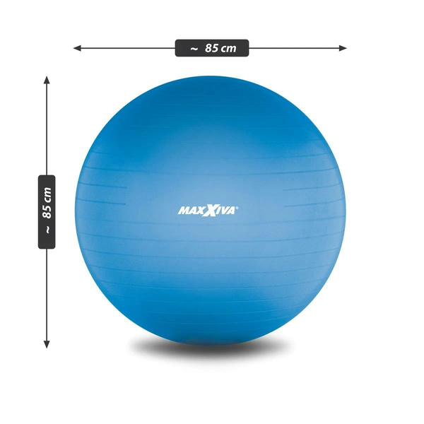 MAXXIVA PIŁKA GIMNASTYCZNA 85 CM FITNESS JOGA PILATES Z POMPKĄ NIEBIESKA