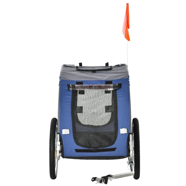 PRZYCZEPKA ROWEROWA DO ROWERU WÓZEK DLA PSA DO 20KG SKŁADANA NIEBIESKA
