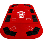 CZERWONY BLAT STÓŁ DO POKERA 160x80CM POKER KASYNO