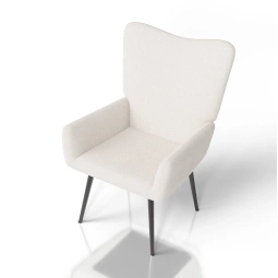 FOTEL USZAK RELAKSACYJNY WYPOCZYNKOWY SKANDYNAWSKI STYL DO KARMIENIA BEŻOWY