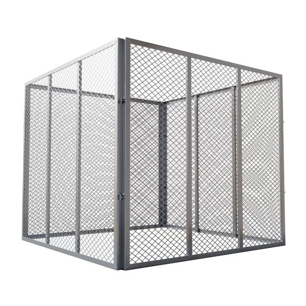 METALOWY KOMPOSTOWNIK OGRODOWY 450L STAL OCYNKOWANA SZYBKI MONTAŻ SREBRNY