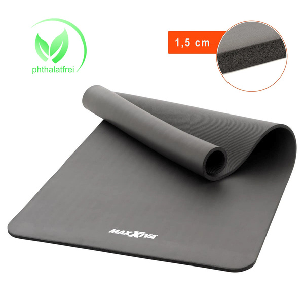 MAXXIVA SZARA MATA PIANKOWA 190x100x1,5cm DO ĆWICZEŃ / GIMNASTYKI / FITNESS