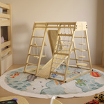 PLAC ZABAW DLA DZIECI DO DOMU DOMOWY DZIECIĘCY DREWNIANY + HUŚTAWKA ŚCIANKA