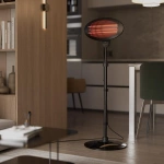 PROMIENNIK ELEKTRYCZNY 2000W TARASOWY CZARNY GRZEJNIK STOJĄCY 3 TRYBY