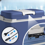 LODÓWKA TURYSTYCZNA 20L ELEKTRYCZNA SAMOCHODOWA 12V 230V NIEBIESKA+GRZANIE 