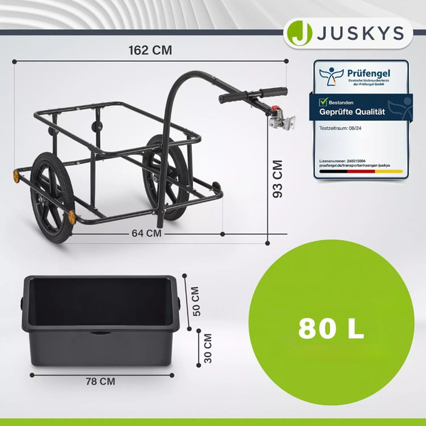 PRZYCZEPKA TRANSPORTOWA BAGAŻOWA ROWEROWA 90L DO ROWERU + PLANDEKA
