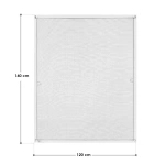 MOSKITIERA OKIENNA 120x140 CM DO OKNA ALUMINIOWA RAMA SIATKA NA OWADY BIAŁA