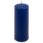 ŚWIECE STOŁOWE GRANATOWE 2 SZT 20x7,5CM ŚWIECZKI TRADYCYJNE KOLUMNOWE