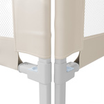 BARIERKA OCHRONNA DO ŁÓŻKA 200 CM OCHRONNA DLA DZIECKA REGULOWANA BEŻOWA