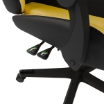 FOTEL GAMINGOWY BIUROWY KUBEŁKOWY GRACZA OBROTOWY HYPERSEAT CZARNY ŻÓŁTY