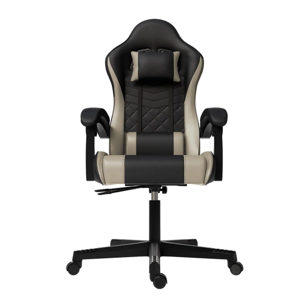 FOTEL GAMINGOWY BIUROWY KUBEŁKOWY GRACZA OBROTOWY HYPERSEAT CZARNY BEŻOWY