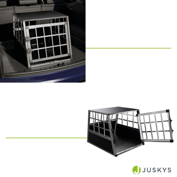 TRANSPORTER DLA PSA ZWIERZĄT ALUMINIOWA KLATKA PODRÓŻNA DO AUTA BAGAŻNIKA M
