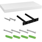 2x BIAŁA PÓŁKA NAŚCIENNA WISZĄCA Z UKRYTYMI MOCOWANIAMI VOLATO 50 CM