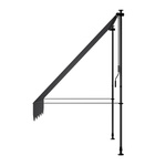 MARKIZA 150x120 CM ROZPOROWA BALKONOWA TELESKOPOWA TARASOWA ROLETA ANTRACYT