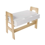 BIURKO DZIECIĘCE REGULOWANE Z SZUFLADAMI BIAŁE STOLIK DO NAUKI KREŚLARSKI