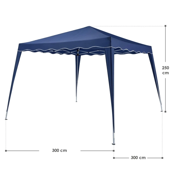 NIEBIESKI PAWILON OGRODOWY 3X3 NAMIOT IMPREZOWY HANDLOWY EKSPRESOWY STELAŻ