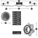 ZESTAW 23,5 KG MAXXIVA CURL GRYF ŁAMANY SZTANGA 120 CM OBCIĄŻENIA