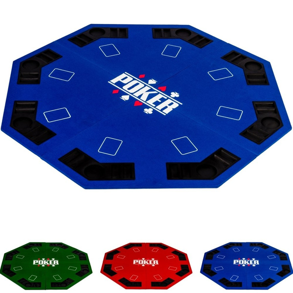 NIEBIESKI BLAT STÓŁ DO POKERA 122x122 POKER KASYNO