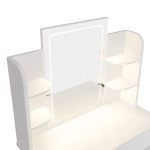 TOALETKA KOSMETYCZNA Z LUSTREM LED DO MAKIJAŻU WIZAŻU BIAŁA 90x40x140 CM