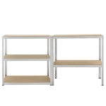 6x REGAŁ MAGAZYNOWY 180x90x40CM 5250KG SREBRNY METALOWY PÓŁKI GARAŻ PIWNICA