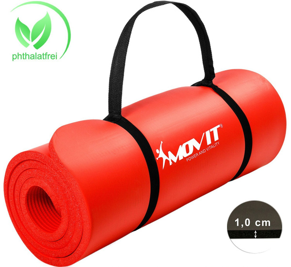 CZERWONA MATA PIANKOWA 183x60x1,0cm DO ĆWICZEŃ / GIMNASTYKI / FITNESS JOGI