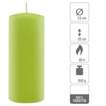 ŚWIECE STOŁOWE ZIELONE 2 SZT 20x7,5CM ŚWIECZKI WALCOWE TRADYCYJNE KOLUMNOWE