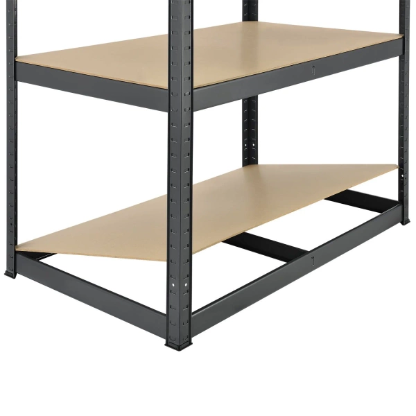 REGAŁ MAGAZYNOWY 200x100x60 CM 875KG METALOWY PÓŁKI GARAŻ WARSZTAT SZARY