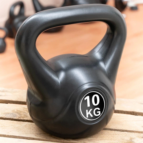 KETTLEBELL MAXXIVA 10 KG CZARNY OBCIĄŻENIE HANTLA KOMPOZYTOWA KULA