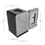 MINI LODÓWKA TURYSTYCZNA 15L ELEKTRYCZNA 12/230V PRZENOŚNA + GRZANIE