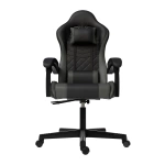 FOTEL GAMINGOWY BIUROWY KUBEŁKOWY GRACZA OBROTOWY HYPERSEAT CZARNY SZARY