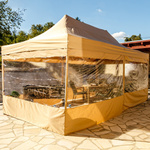 BEŻOWA ŚCIANKA DO PAWILONU OGRODOWEGO 3x6m NAMIOTU HANDLOWWEGO