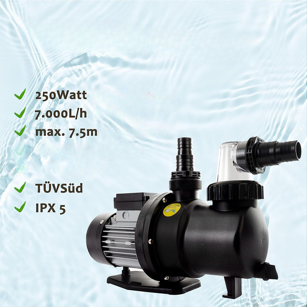 FILTR BASENOWY POMPA PIASKOWA SYSTEM FILTRACJI WODY DO BASENU 250W 7000L/H