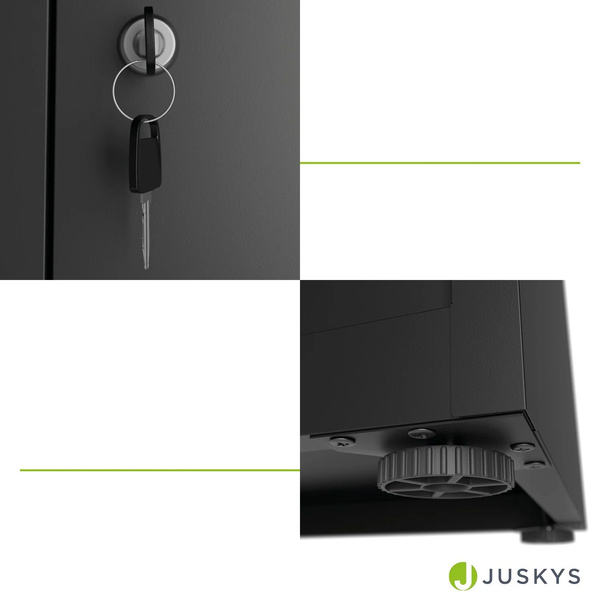 SZAFA METALOWA BIUROWA NA DOKUMENTY AKTA KLUCZ WARSZTATOWA DO GARAŻU CZARNA