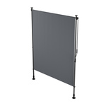 MARKIZA PIONOWA 150x310 CM ROZPOROWA BALKONOWA TARASOWA ROLETA ANTRACYTOWA
