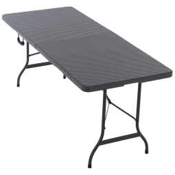 STÓŁ SKŁADANY CATERINGOWY BANKIETOWY 180CM XL CAMPINGOWY SZARY ANTRACYTOWY