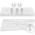 JASNY DEKOR PÓŁKA NAŚCIENNA WISZĄCA VOLATO 60 CM