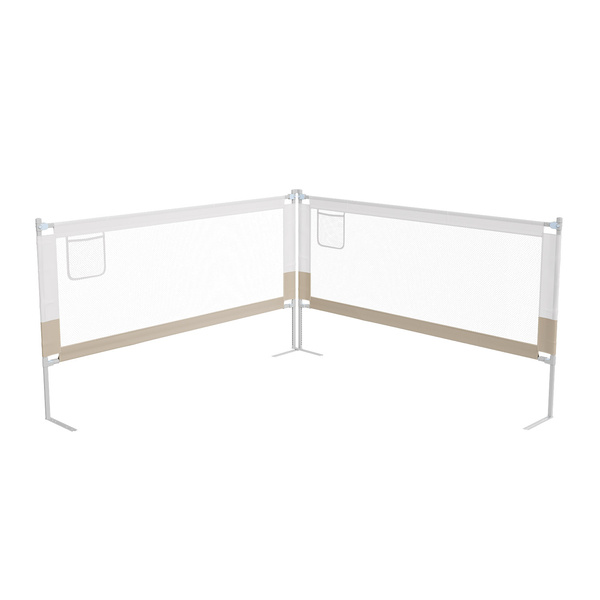 BARIERKA OCHRONNA DO ŁÓŻKA 200 CM OCHRONNA DLA DZIECKA REGULOWANA BEŻOWA