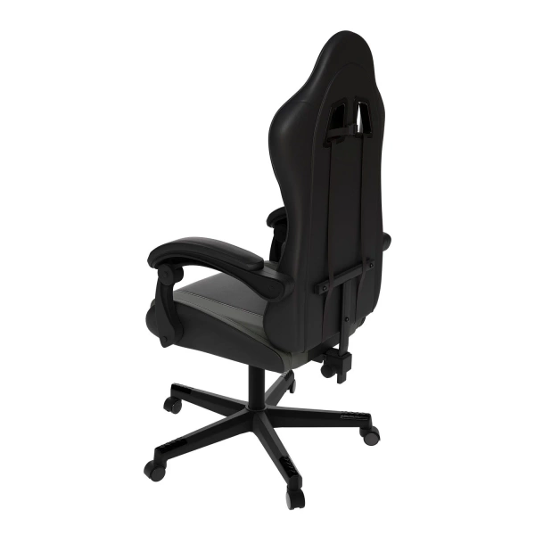 FOTEL GAMINGOWY BIUROWY KUBEŁKOWY GRACZA OBROTOWY HYPERSEAT CZARNY SZARY