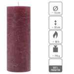 ŚWIECE STOŁOWE BORDOWE RUSTYKALNE 2 SZT 7,5x20CM ŚWIECZKI WALCOWE KOLUMNOWE