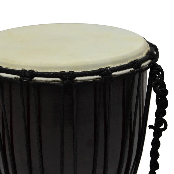 DJEMBE AFRYKAŃSKA 50 CM BĘBEN Z KOZIEJ SKÓRY MAHOŃ INSTRUMENT BONGO TROMMEL