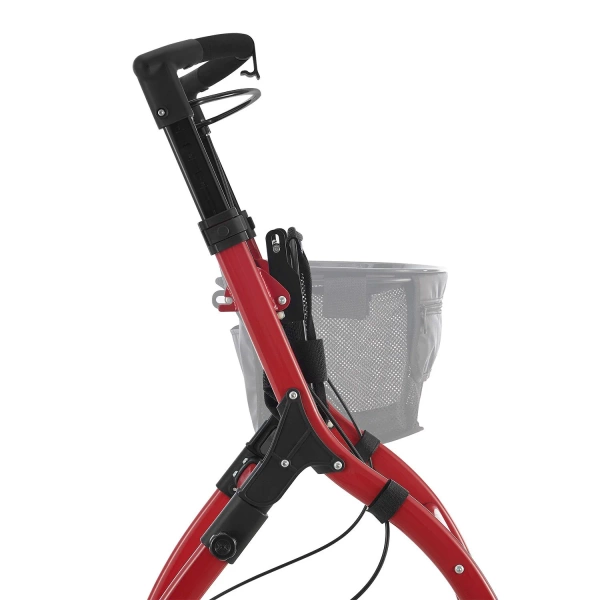 CZERWONY ROLLATOR BALKONIK NA KÓŁKACH REHABILITACYJNY CHODZIK