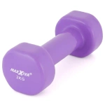 ZESTAW HANTLE WINYLOWE 2x 2,0 KG MAXXIVA FIOLETOWE CIĘŻARKI FITNES HANTELKI