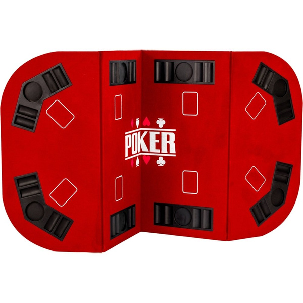 CZERWONY BLAT STÓŁ DO POKERA 160x80CM POKER KASYNO