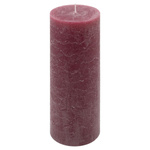 ŚWIECE STOŁOWE BORDOWE RUSTYKALNE 4 SZT 7,5x20 CM ŚWIECZKI KOLUMNOWE