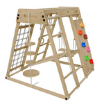 PLAC ZABAW DLA DZIECI DO DOMU DOMOWY DZIECIĘCY DREWNIANY + HUŚTAWKA ŚCIANKA