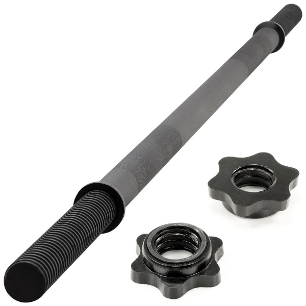 GRYF PROSTY Z GWINTEM 160 CM / 30 MM CZARNA SZTANGA